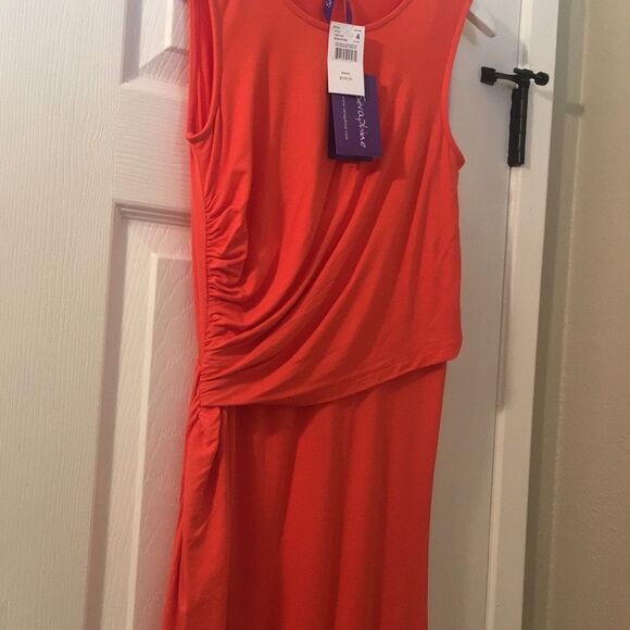 Seraphine Maternity Maxi Dress Nursing Maxi Dress Coral - Picture 6 of 16